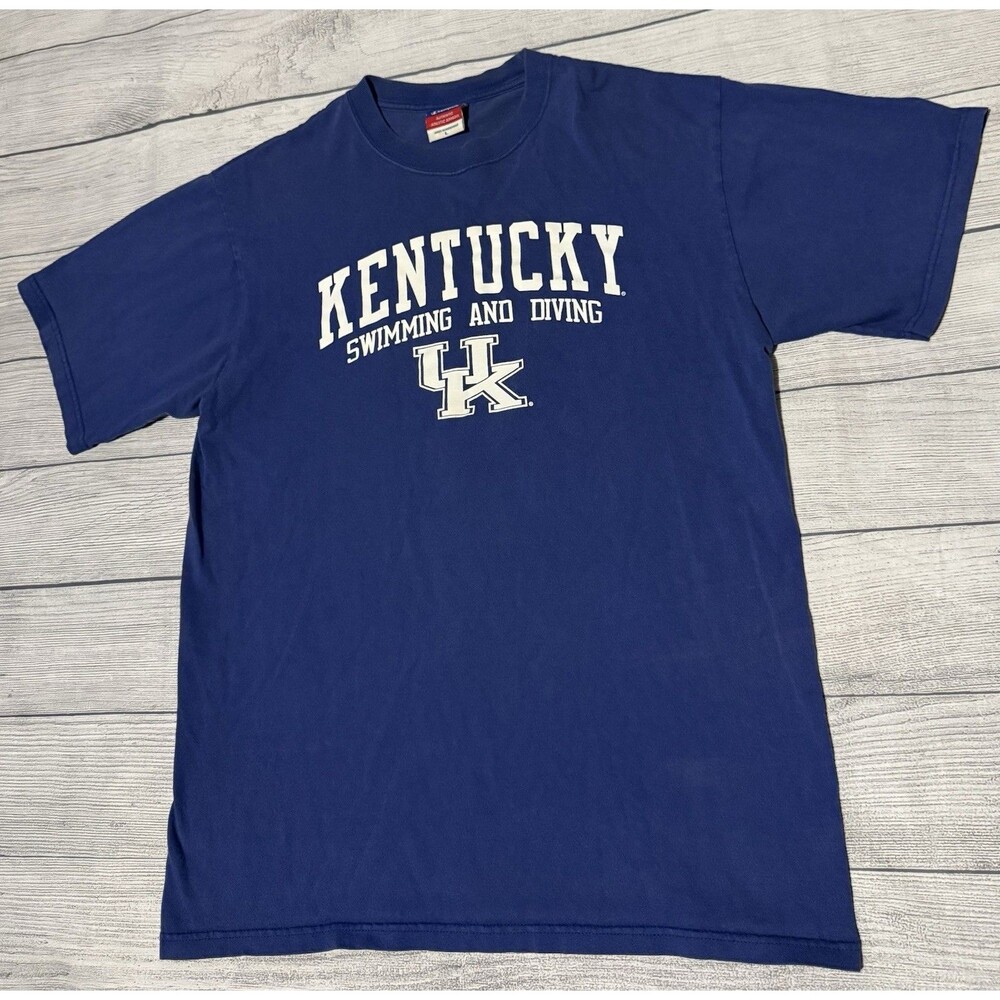 Kentucky Wildcats Swimming And Diving T Shirt Large Y2K Champion Brand Defect